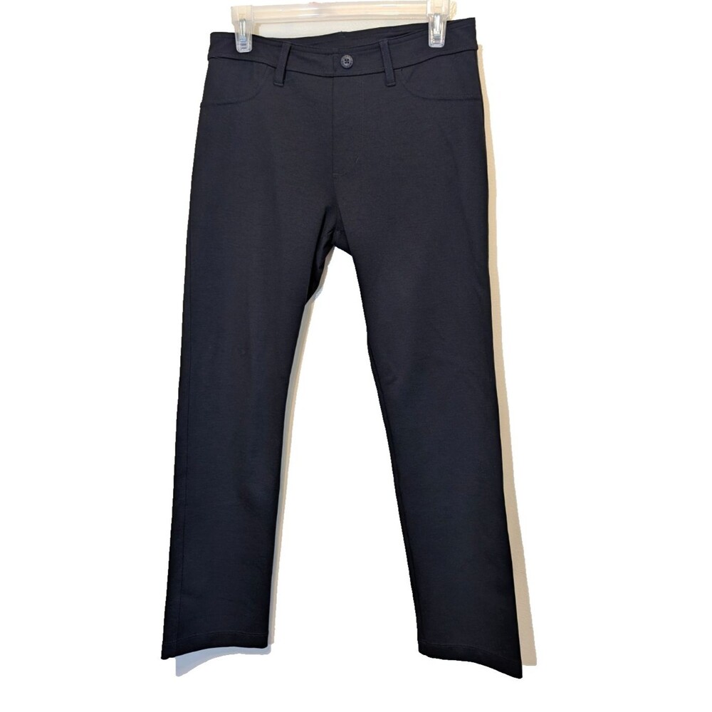American Giant Women's Pant Black Straight Leg Pull On Business Casual Size 10